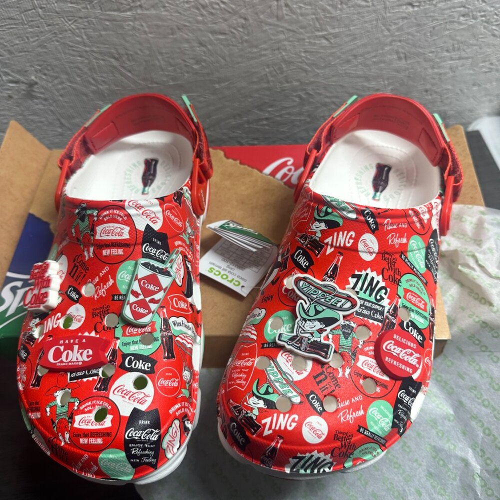 CROCS Red Coca-Cola Graphic Classic Clogs